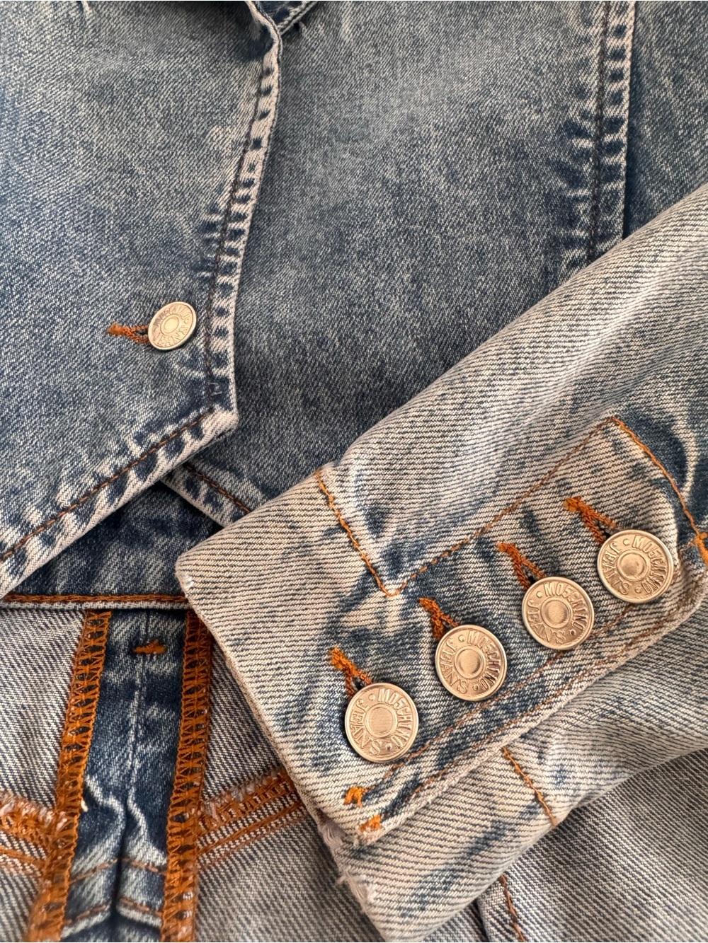 Moschino Light Blue Fishtail Denim Jacket - Picture 7 of 10